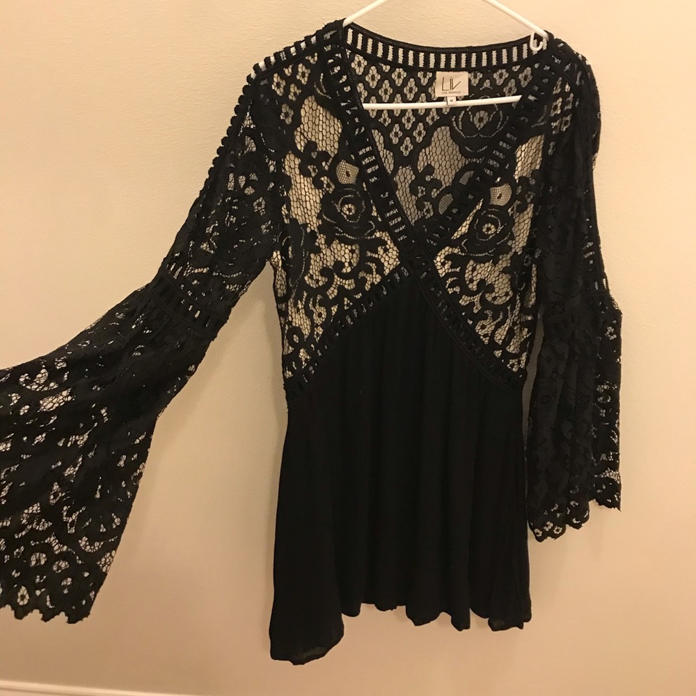 Black Lace Mini Dress